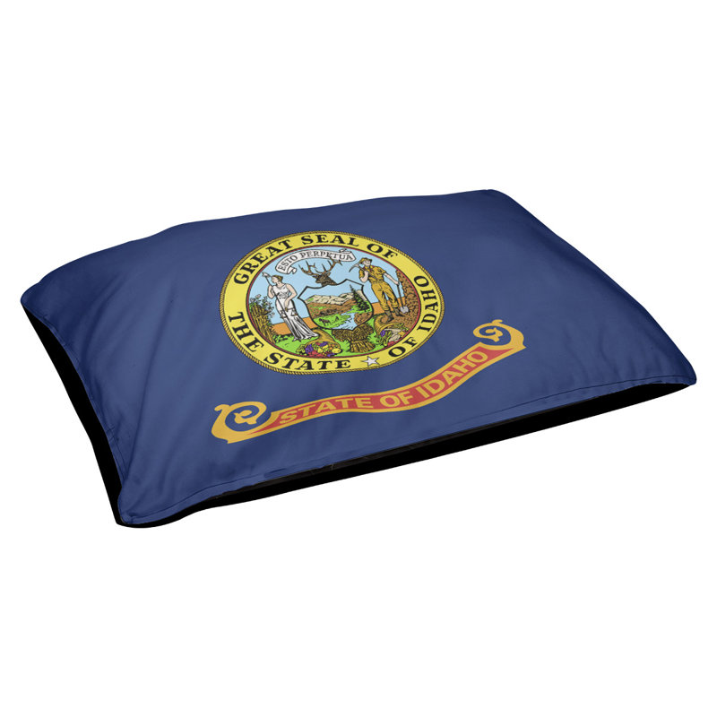 Coussin stylisé idaho flag Burien, L 42 po x l 52 po, Noir