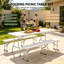 Ensemble de table de pique-nique pliable et de chaises de camping pliables pour le patio extérieur