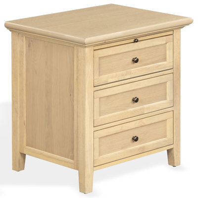 Trevor 3 Drawer Wood Nightstand