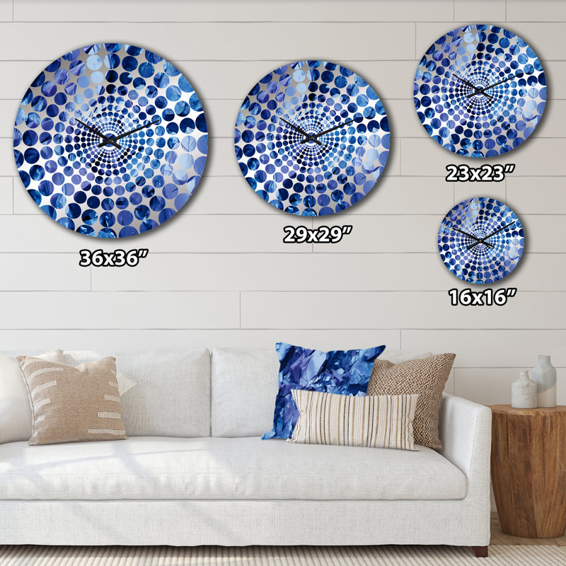 Abstrait géométrique Gems I - horloge murale géométrique abstraite, Petit