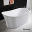 Baignoire de trempage autoportante en acrylique avec drain réversible 67 po. X 32 po.-56335177
