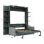 Lit escamotable Murphy avec placard, tiroirs et tablettes-338318465-338318466