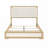 Contemporary Bed with Headboard,Light-1511658326
