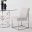 Chaise d'appoint rembourrée en acier inoxydable Athens-1208173591-1213203037