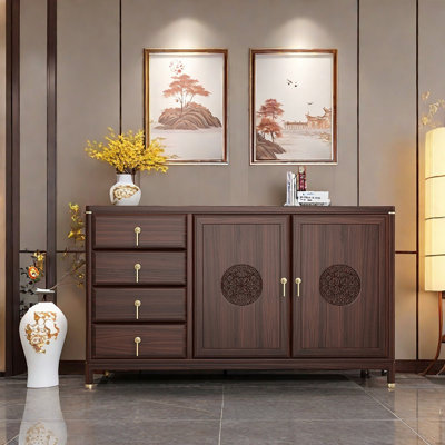 Buffet en bois massif de style chinois