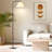 Arched Floor Lamp With Remote Control, Bulb Included And Pleated Fabric Shade