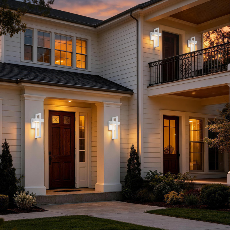 LED Outdoor Wall Sconces, White