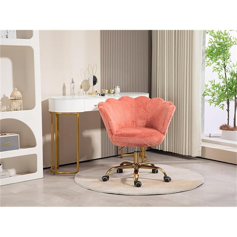 Fauteuil de bureau ZOBIDO Comfy Home Office, Coral Orange
