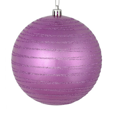 Ornement boule rayée bonbon