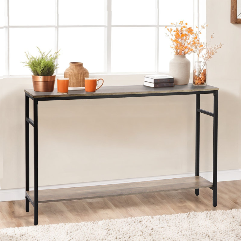 Maloney étroit, 31.5" H x 47.2" W x 9.4" D, Gris
