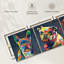 "Dog Alerte Dogs", ensemble de 3 reproductions de couleurs abstraites sur toile par Jude A-93060226