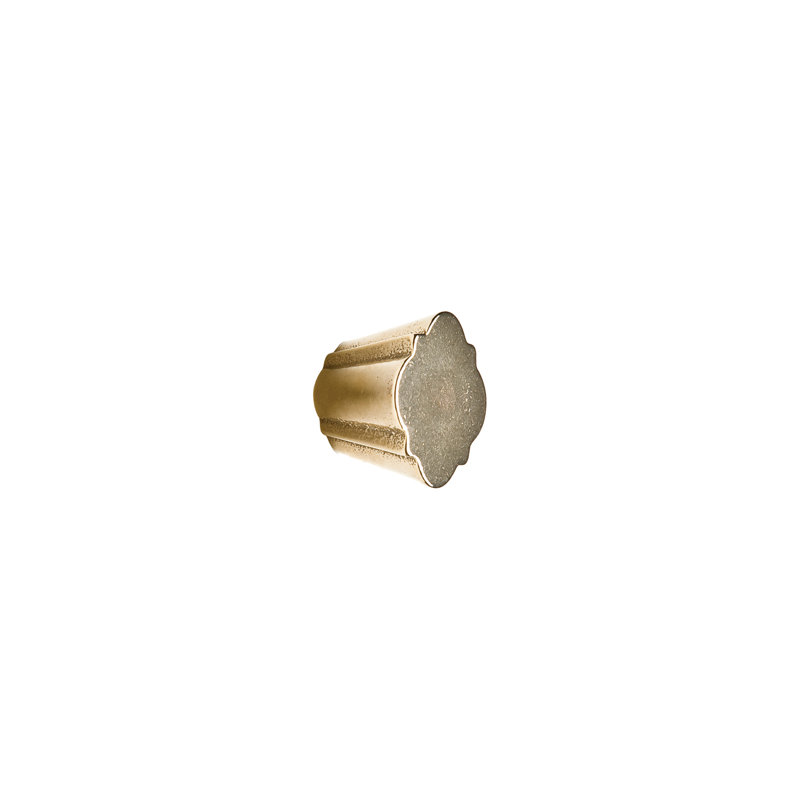 Quatrafoil Bronze Novelty Knob, White Bronze Brushed