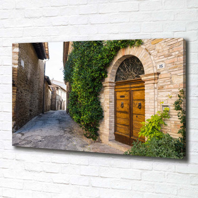 A Charming Street - Wrapped Canvas Print