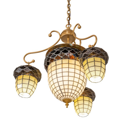 Lustre géométrique à 5 lumières Heier
