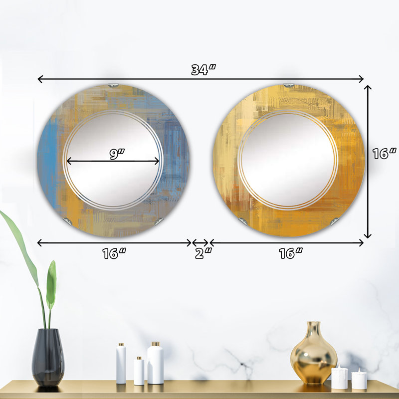 Ensemble de 2 miroirs sans cadre