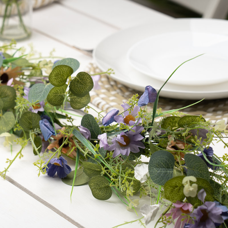 150cm Faux Floral Garland Purples **NEW**