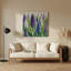 «Botanical Hyacinths», art mural en métal bleu-1535349833