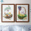 Bunny Hop - ensemble de 2 peintures sur toile encadrées-97478511-97478509