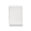 Table de chevet 2 tiroirs au fini blanc ultrabrillant