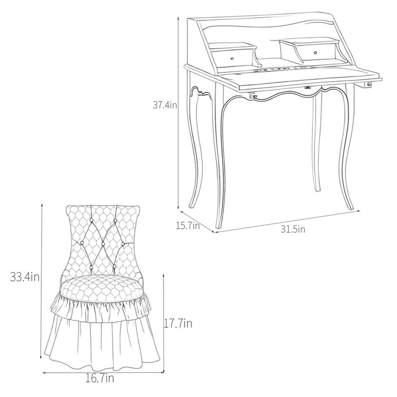 Commode princesse légère de luxe