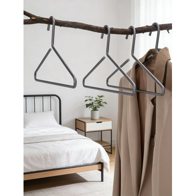 Premium Matte Aluminum Alloy Hangers 10-Pack Set, Heavy Duty Slim Design Metal Shirt And Dress Hangers For Closet Organization And Clothing Support