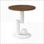 Ensemble de 2 tables basses gigognes blanches pour le salon, ovales et rondes avec rangement, facile à assembler-1308049853-1308049854