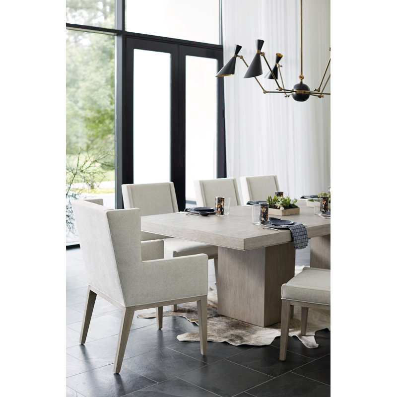 Linea 9 - Piece Extendable Solid Wood Dining Set, Gray, Greige