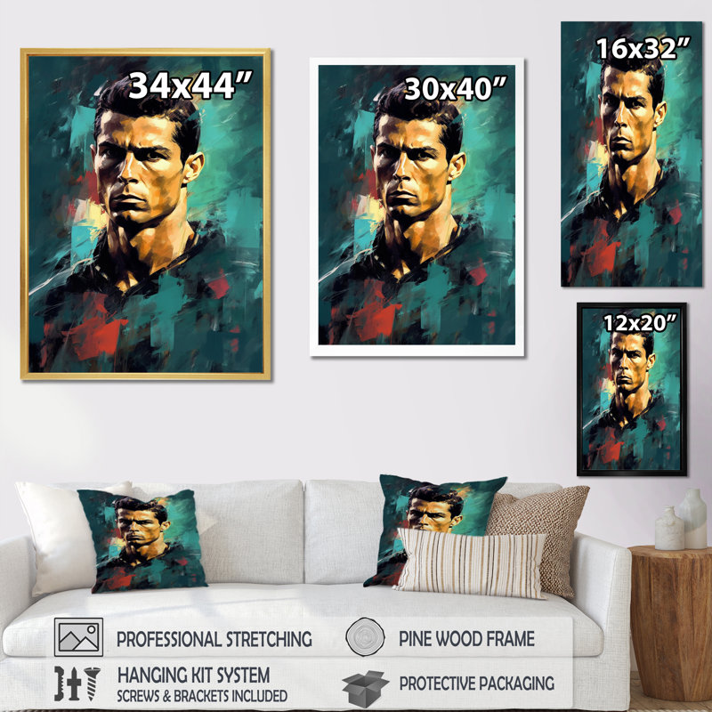 Le beau jeu sur toile, Cadre flottant noir, H 40 po x l 30 po x P 1,5 po