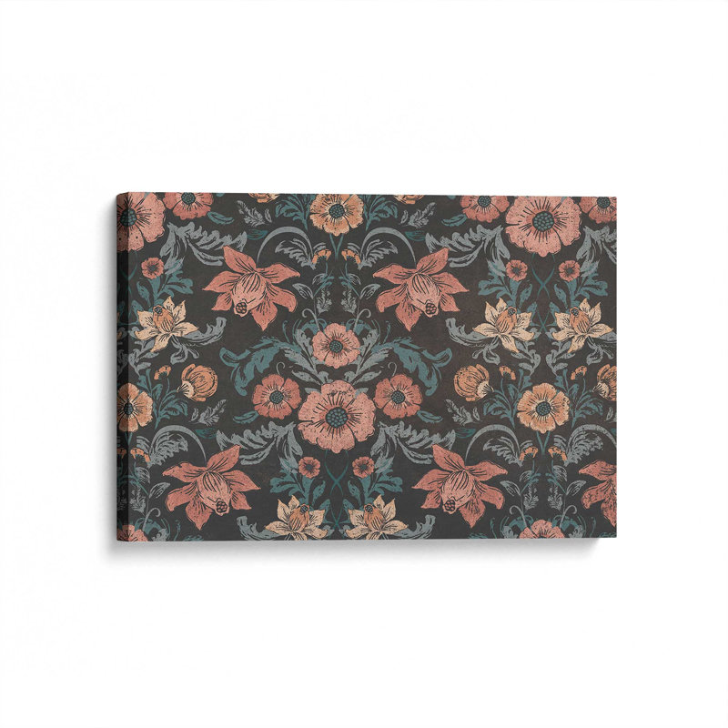 Papier peint Bouquet II par Victoria Barnes, reproduction d'art sur toile, H 12 po x l 16 po