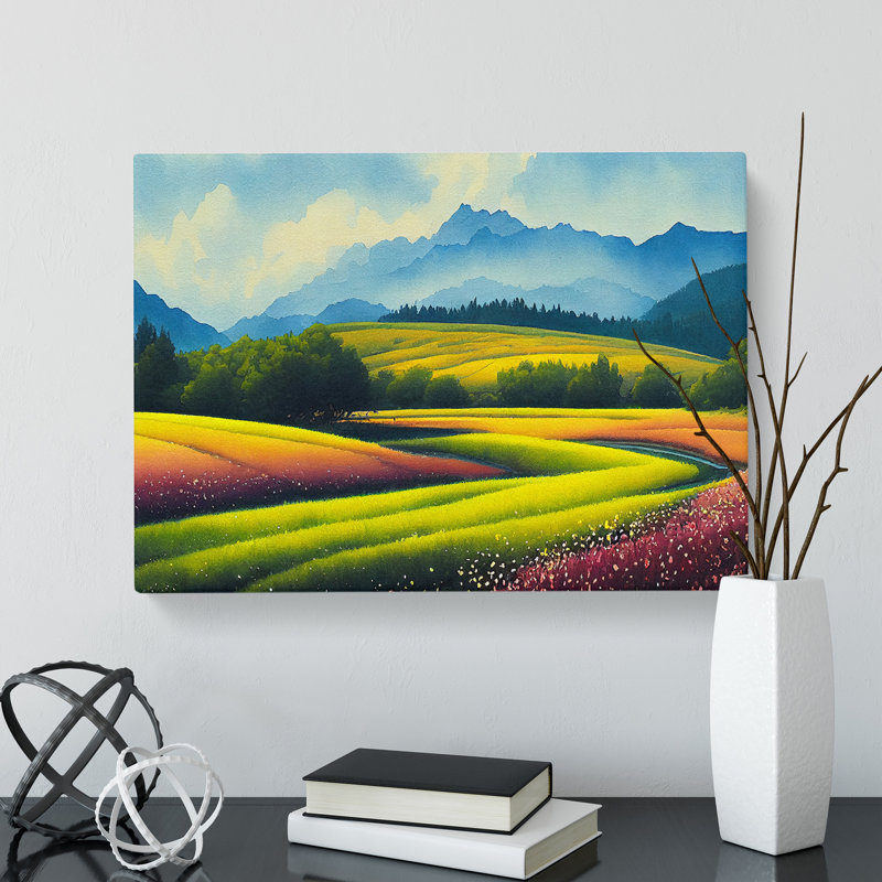 Spring Mountain Scene Vol.2 - Wrapped Canvas, 35cm H x 50cm W x 3cm D