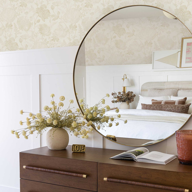 Poppies Textured Peel and Stick Wallpaper by Pure Salt, Beige
