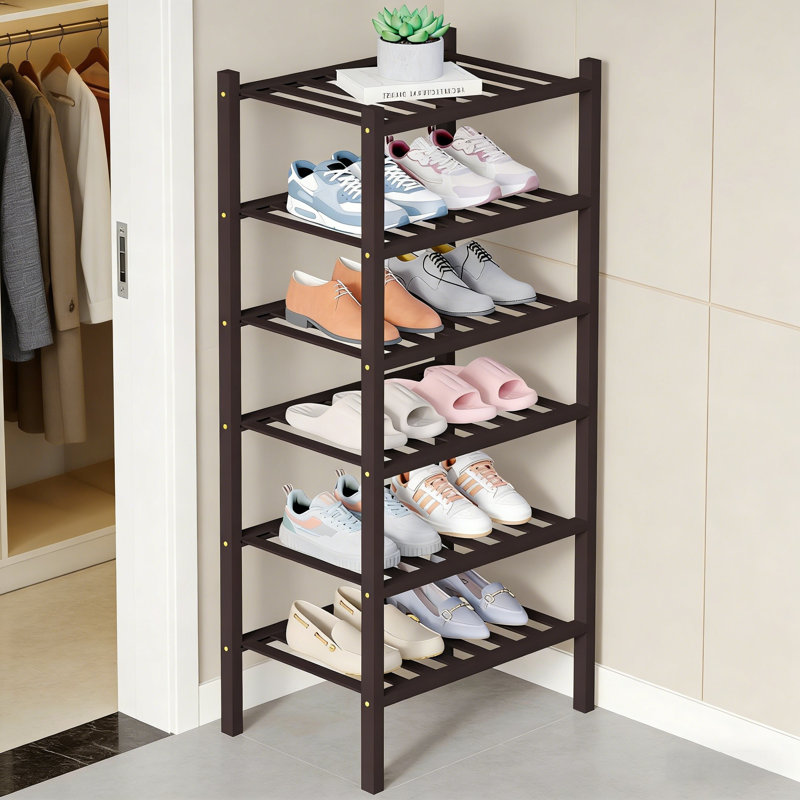 Bamboo Shoe Rack, 36.61" H x 17.32" W x 11" D