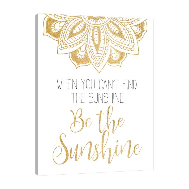 "Be The Sunshine", toile tendue par Kimberly Allen 16905, H 16 po x l 12 po x P 1,5 po