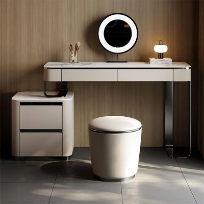 Makeup Vanity with Light mirror,4 drawers,1 chair