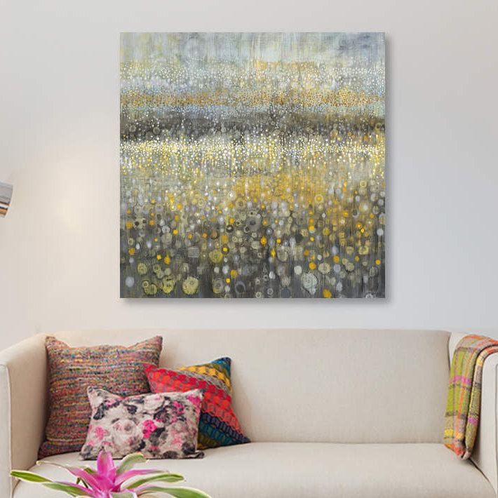 Rain Abstract II by Danhui Nai - Print on Canvas, 45.72 cm H x 45.72 cm W x 1.91 cm D, No Frame