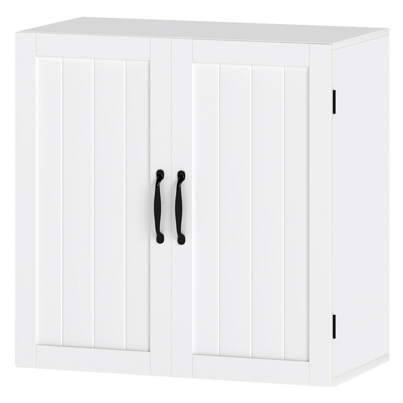 Levede Wall Cabinet Hanging Kitchen Cupboard Bathroom Storage Organiser White
