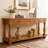 Wood Console Table With 3 Drawers And 1 Bottom Shelf For Entryway Hallway Extra-Thick Sofa Table-1537650228-1537650227