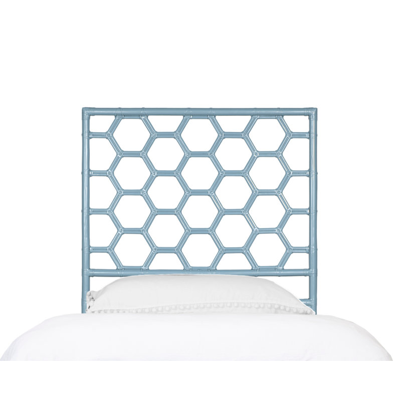 Honeycomb Open-Frame Headboard, Twin, Pool Blue