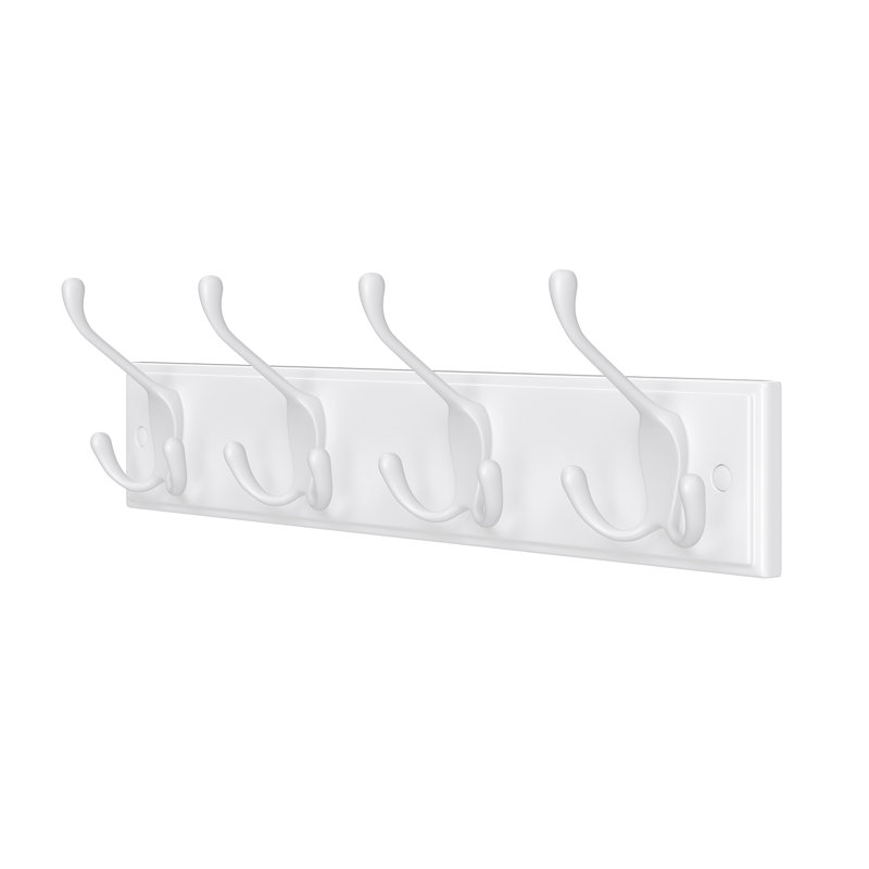 Porte-manteau mural pour salle de rangement entrée pour vestibule Willhite, Blanc