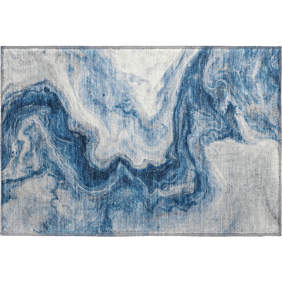 Premium Machine Washable Metinaro AMF1706 Abstract Rug