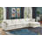 145" U Shape Sectional Sofa Cloud Couch With Removable Ottomans-1956164677
