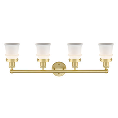 Petit luminaire pour salle de bain 4 lumières Cailen de la collection Edison