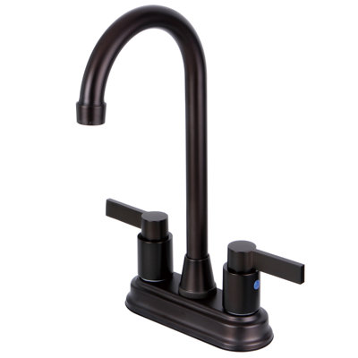 Kingston Brass NuvoFusion Two-Handle 2-Hole Deck Mount Bar Faucet