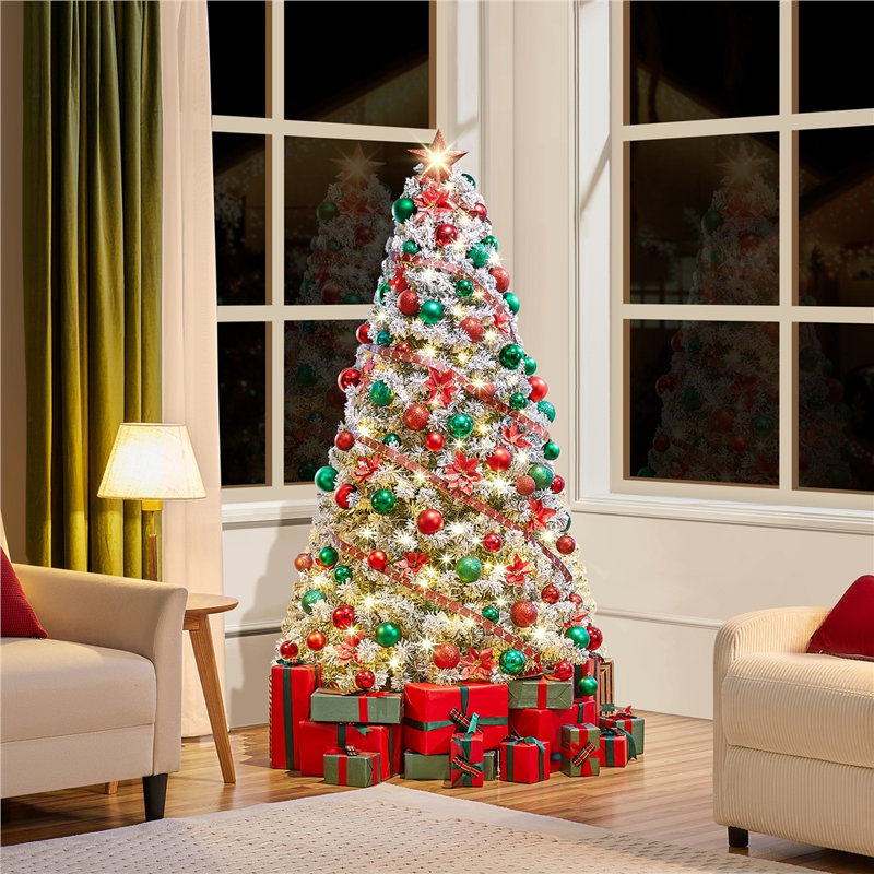 Annaliesa Lighted Artificial Fir Christmas Tree, 6' H