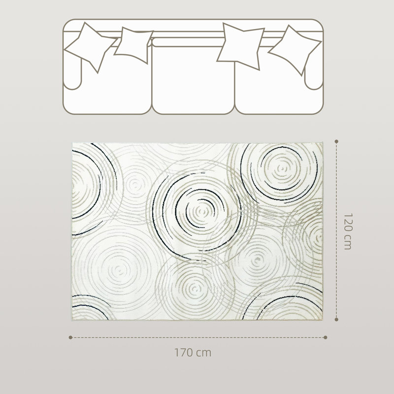 Abstract 120cm X 170cm Area Rug