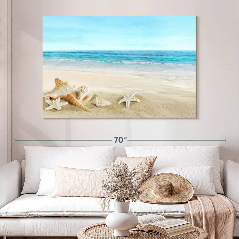 Aletra Beach Seashells, 34" H x 51" W