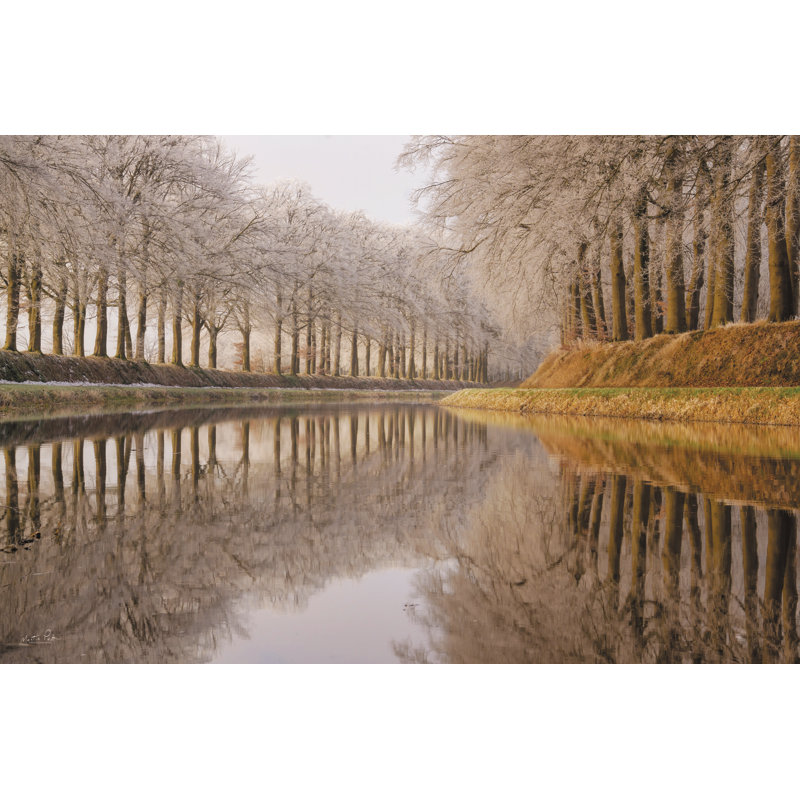 " Frosty Reflections " by Martin Podt, 8" H x 12" W, No, Wrapped Canvas