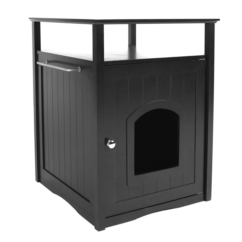 Chethan Litter Box Enclosure, Black