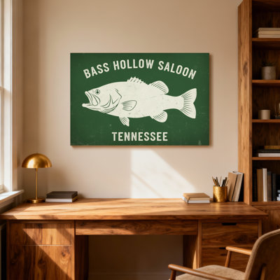 Animals Bass Hollow Saloon Tennessee Fish Print