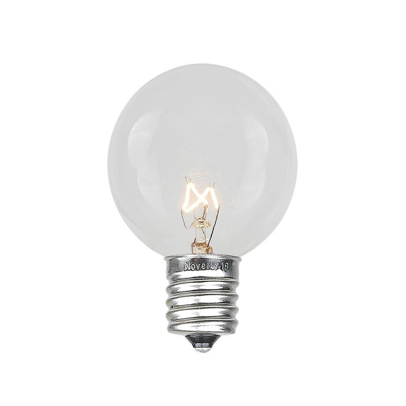 Outdoor 100 - Bulb 11'' Plug-in Novelty String Light, White/Clear, Clear, Incandescent